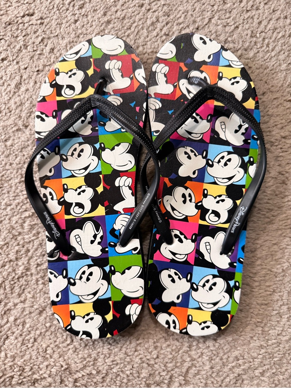 Women’s Multicolor Mickey Mouse Flip Flops - Disney